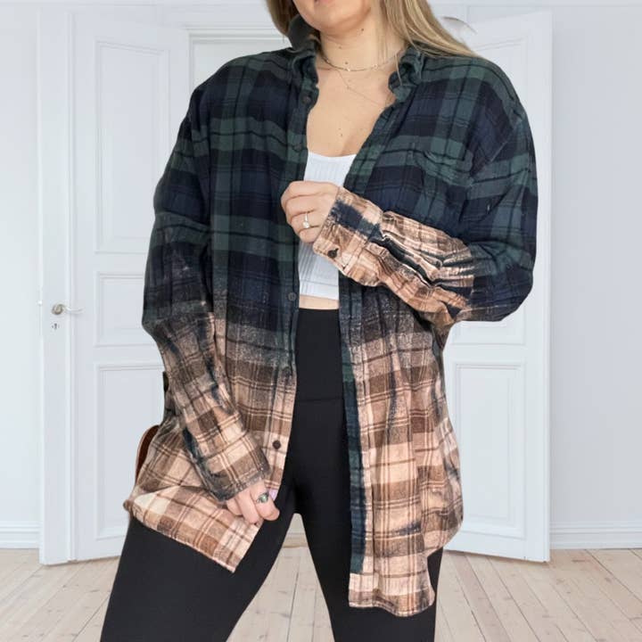 Voksen Flannel (Upcycled) for engroshandel hos Oaks and Cotton