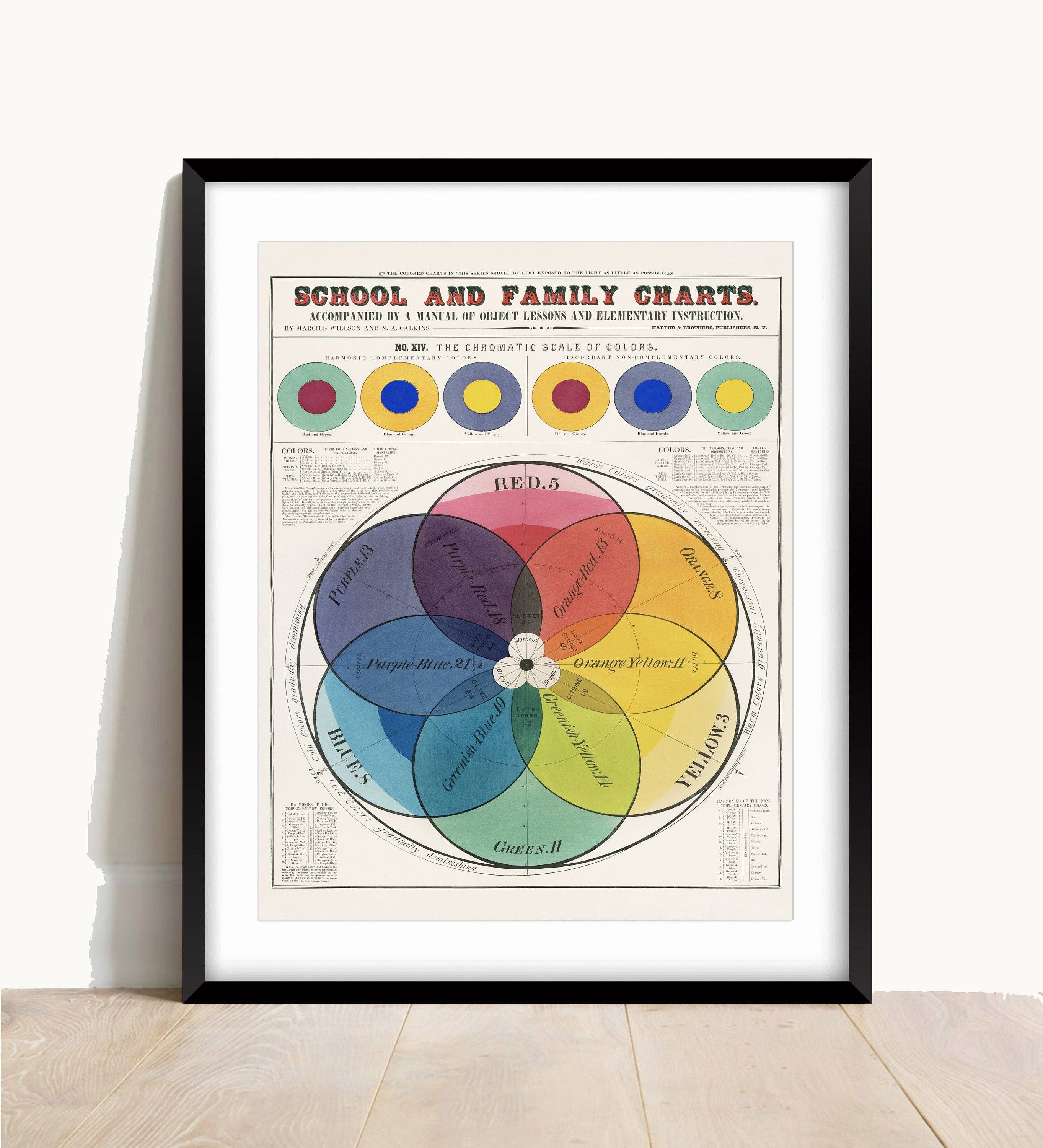 AwalkonthewildsideUK – wholesale Art print – Colour Wheel Vintage Wall Print