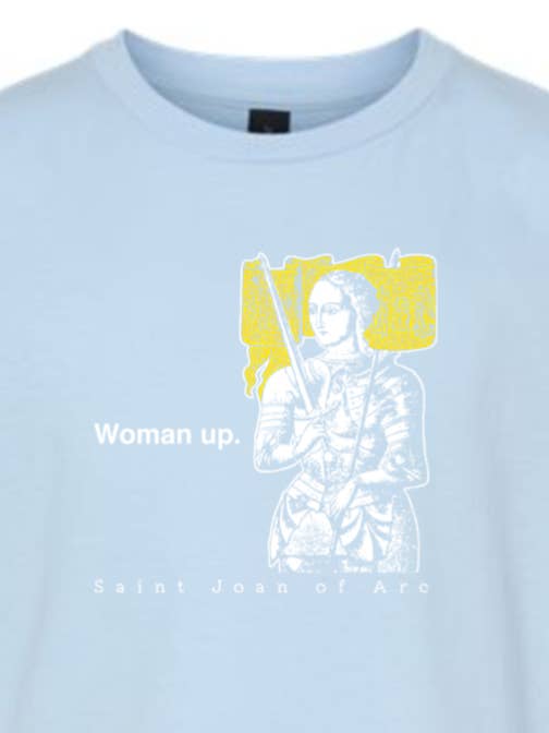Mulher em Ação - T-Shirt Juvenil de Santa Joana d'Arc por atacado de Sock Religious