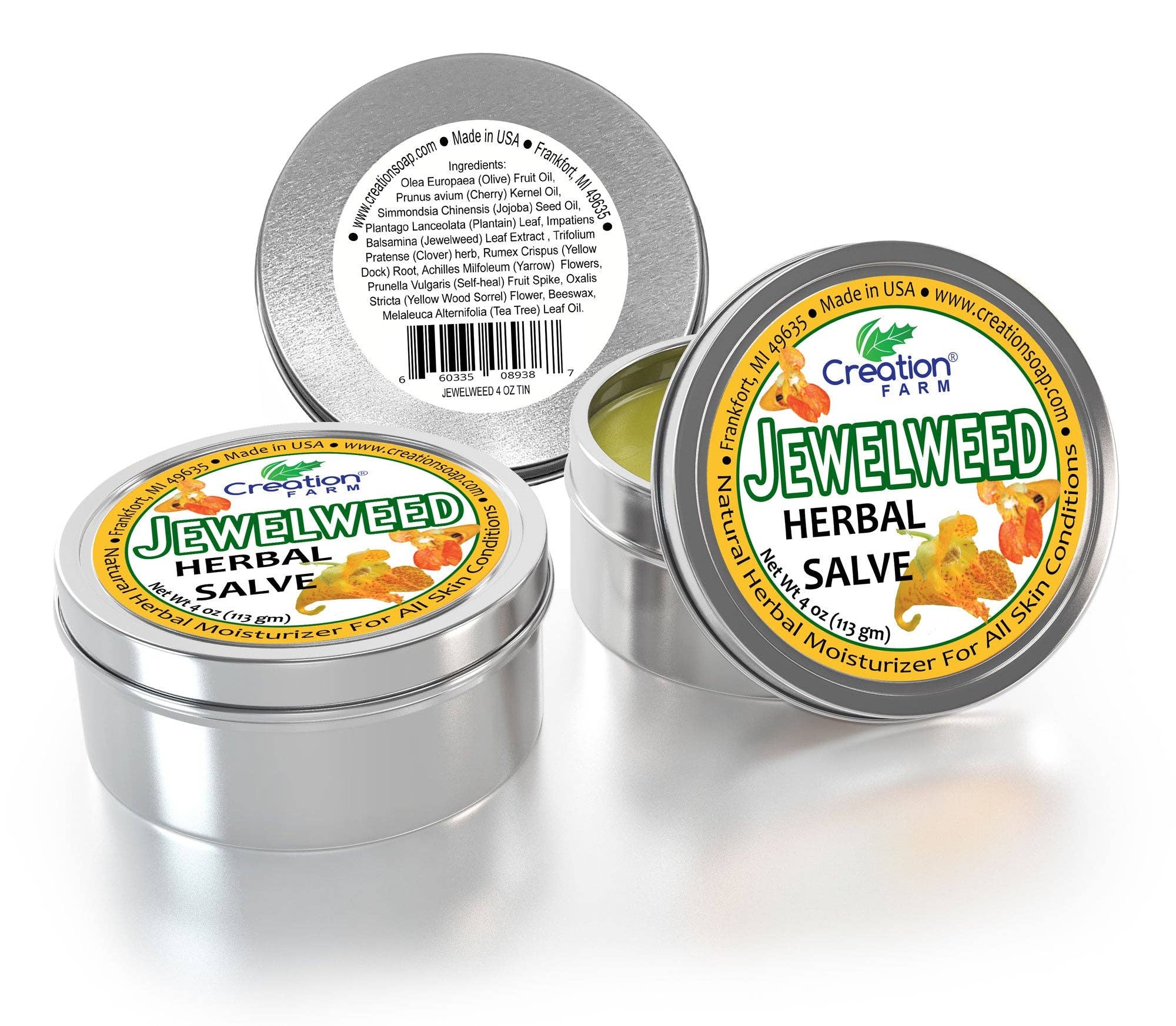 Creation Farm Inc – wholesale Healing salve/balm/cream – Jewelweed Herbal Salve Formerly Known As Ancient Healer Salve For Itch Relief Insect Bites Burns Scratches Skin Rashes5