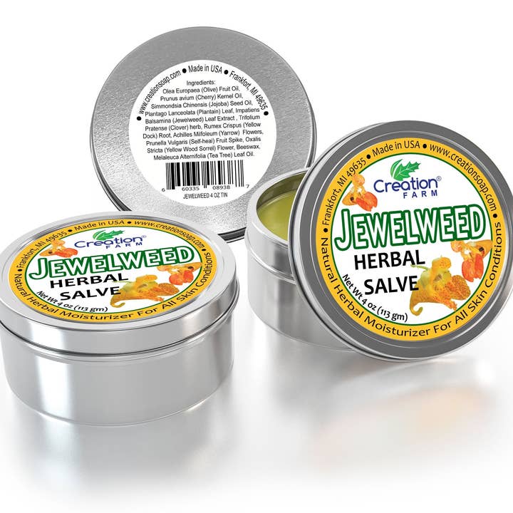 Creation Farm Inc – wholesale Healing salve/balm/cream – Jewelweed Herbal Salve Formerly Known As Ancient Healer Salve For Itch Relief Insect Bites Burns Scratches Skin Rashes5