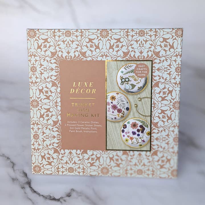 Robert Frederick Ltd - Wholesale DIY Craft Kit - Luxe Decor Craft Kit - Ceramic Trinket Dish