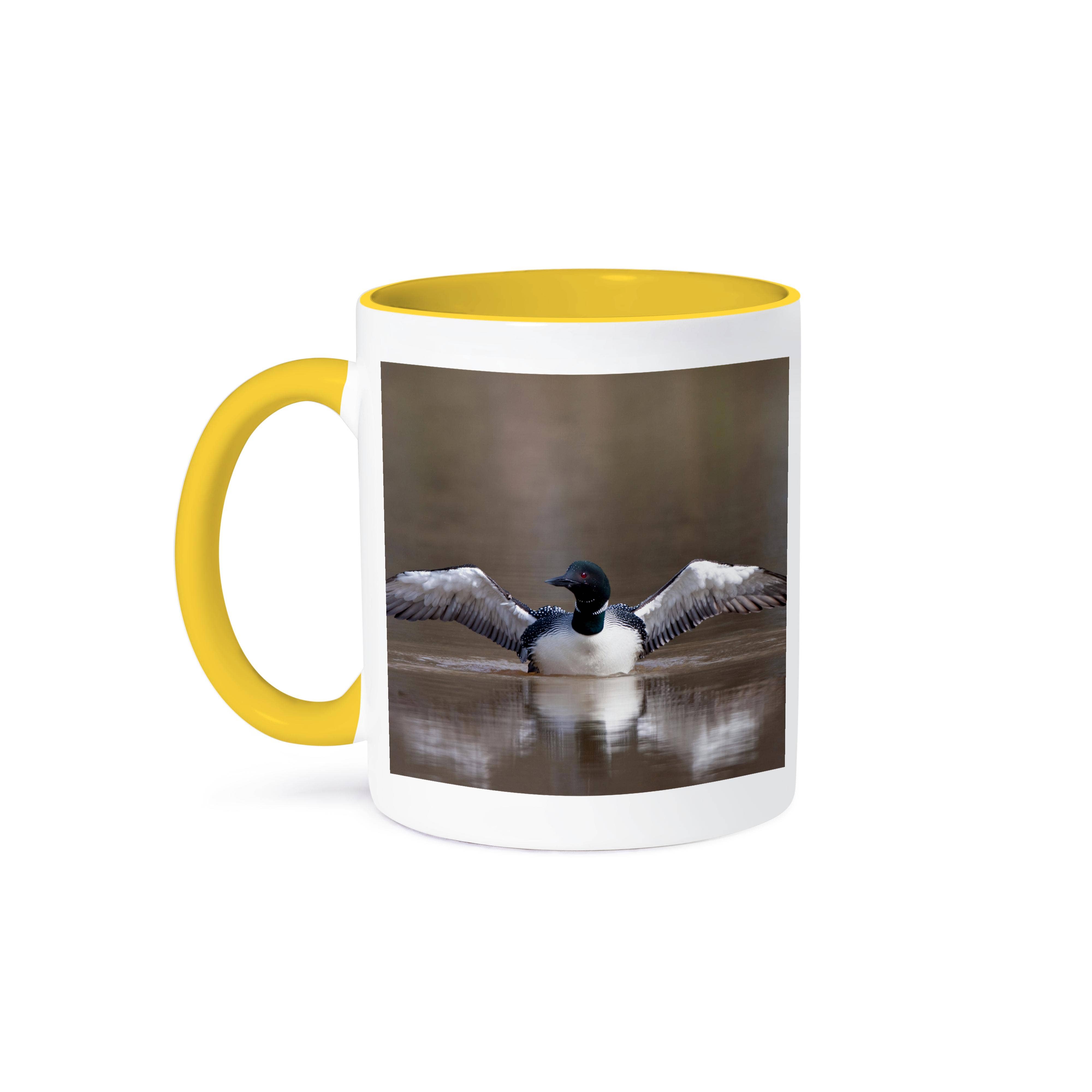 3dRose - Wholesale Coffee Mug - 3dRose, Common Loon, Gavia immer, flapping wings in wetland, Marion Co. IL, Mug0