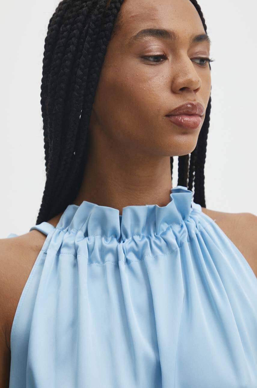 CHOKLATE PARIS - Wholesale Blouse - Dames - Satijnen top Elisabeth met strik bij de kraag - CK0809025