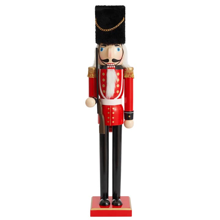 The Twiddlers - Wholesale Christmas Decoration - Large Wooden Christmas Nutcracker Soldier/Beefeater 90CM/35"