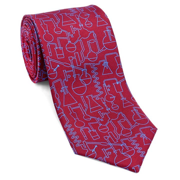 Chemistry and Science Set Silk Necktie for wholesale by Josh Bach Limited