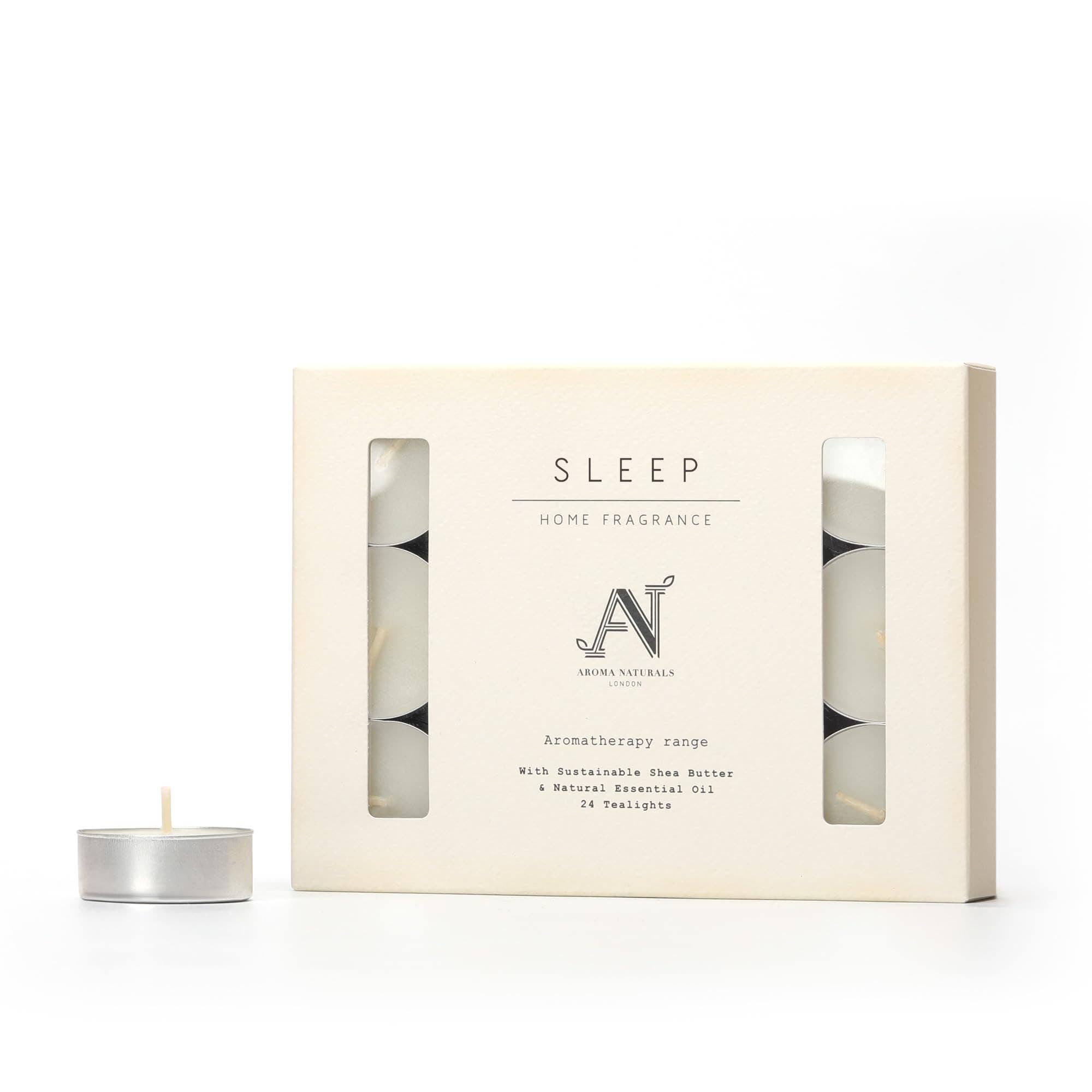 Aroma Naturals – wholesale Tea light candles – Aromatherapy Shea Wax Tea Lights, Sleep Scent, 24-Pack1