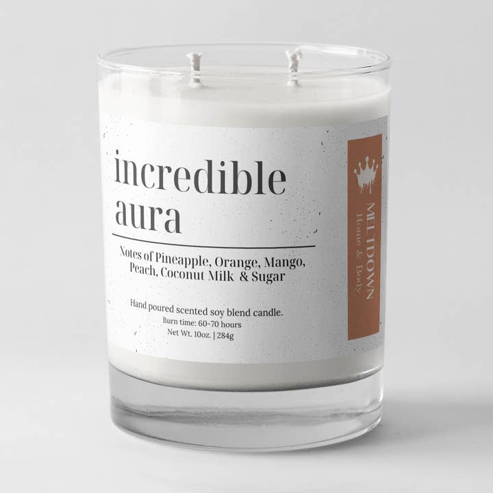 INCREDIBLE AURA 10oz. Candle for wholesale by MELTDOWN Home & Body