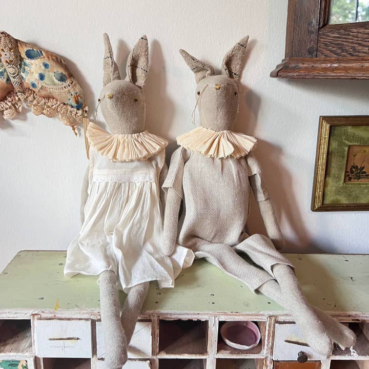 Skippy Cotton - Wholesale Decorative Tabletop Object - Ruffle Bun Ragdoll - Cotton-filled Art Doll14