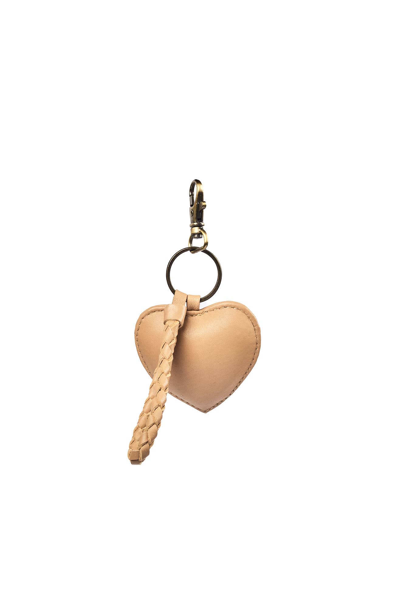 MANDRN – Engroshandel Nøglering - Dame – Puffy Hjerte Nøglering - Sand1