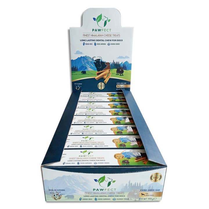 Pawfect Himalaya Kaas Kauwsticks voor Middelgrote Honden | 100% Natuurlijke Tandverzorging | Langdurige Gezonde Kauw | Rijk aan Eiwit & Calcium | Graanvrij | Dagelijkse Tandensnack | Pakket van 20 (1300 g) voor wholesale door Pawfect Foods