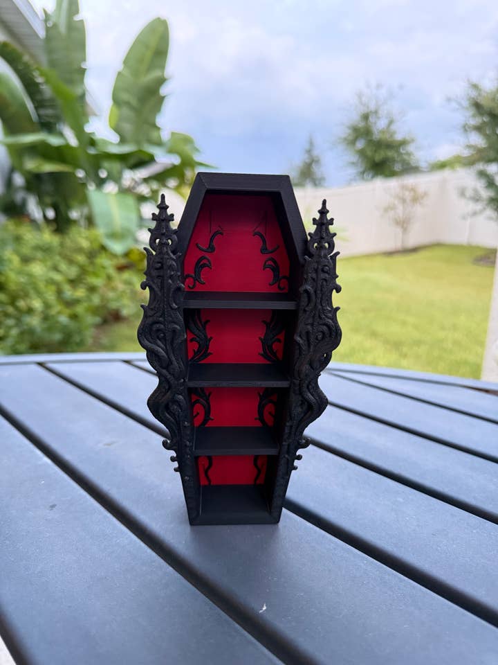 Gothic Coffin Mini Shelf | Book Shelf Decor for wholesale by Create Fantasy Crafts