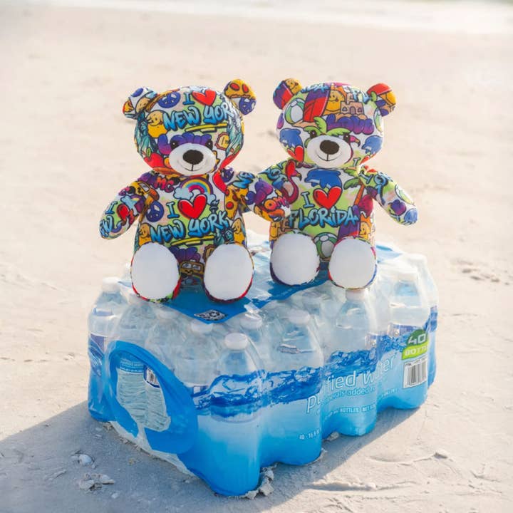 Plushology® by RGU - Wholesale Stuffed/Plush Toy - Kids & Baby - 10" Colorado Graffiti Teddy Bear • Eco4