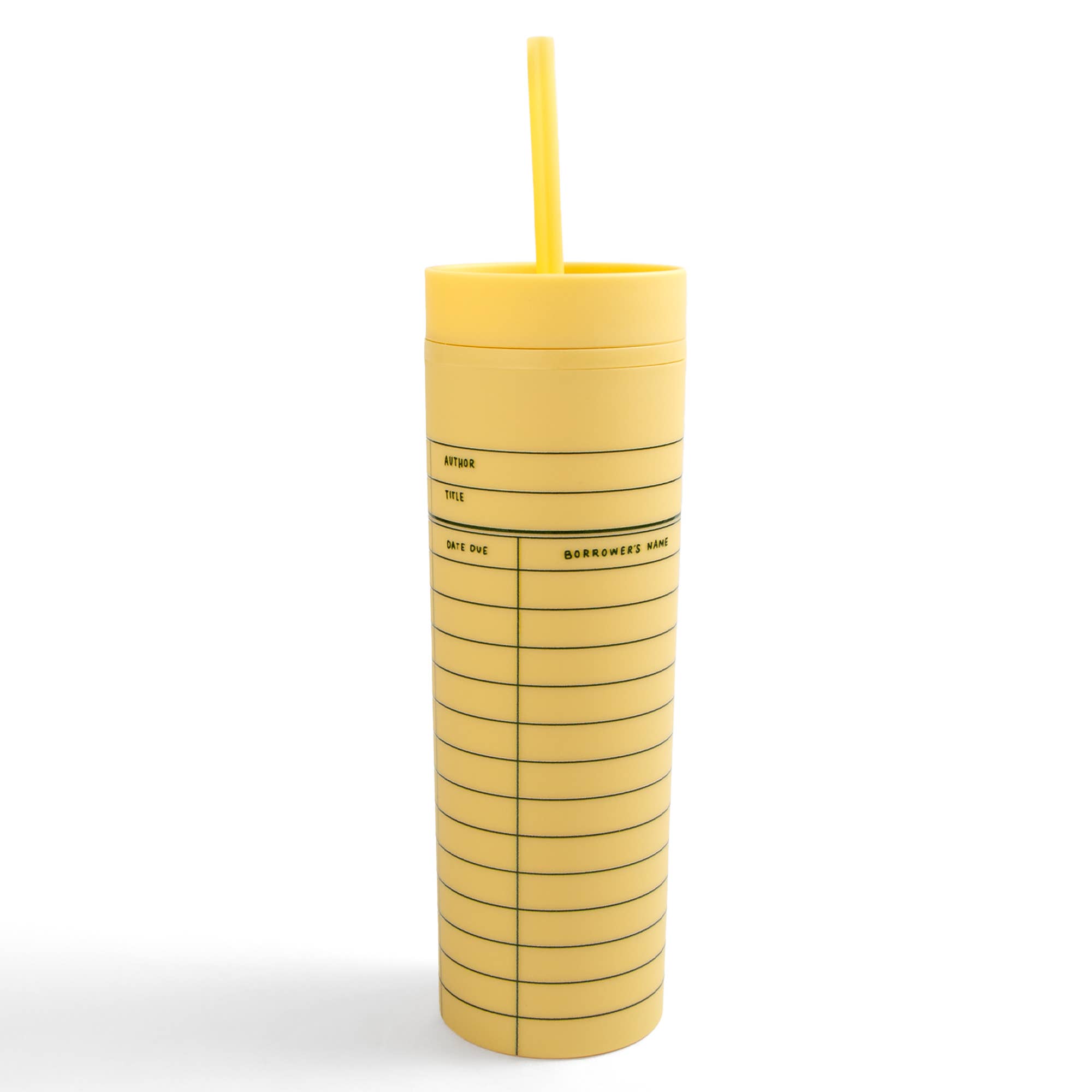 Pippi Post - Wholesale Insulated Mug/Tumbler - Yellow Library Card 16oz Tumbler1