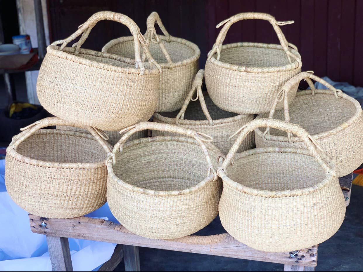 Tanga Baskets – wholesale Basket – Natural Large Gift Bolga Market Baskets - Christmas gift2