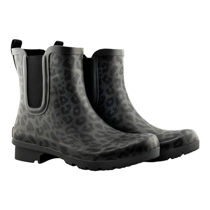 ROMA BOOTS – wholesale Regnstövlar - Dam – CHELSEA MATT LEOPARD KVINNORS REGN STÖVLAR