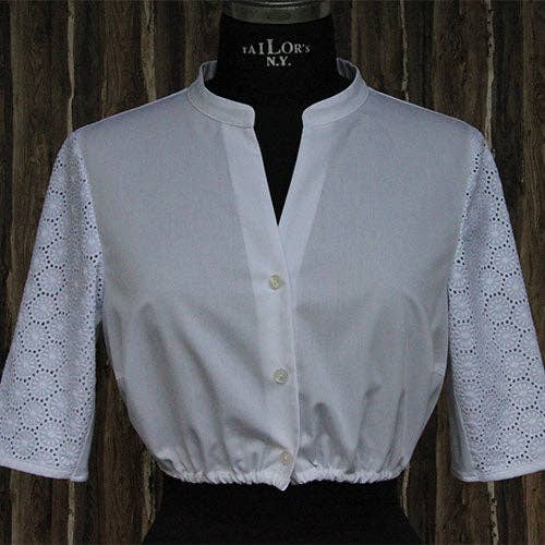 white Dirndl Blouse Babette - 02 for wholesale on Faire1