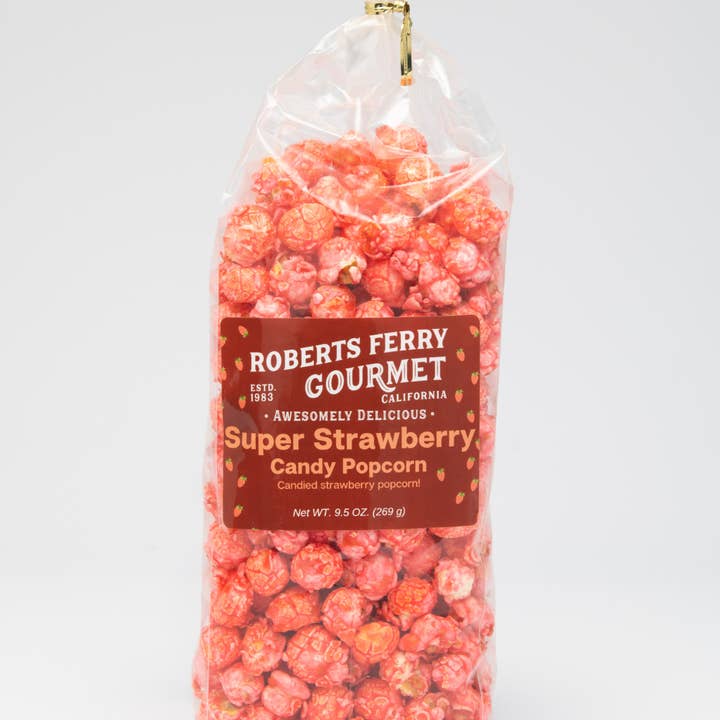 Super Strawberry Candy Popcorn for wholesale by Roberts Ferry Gourmet