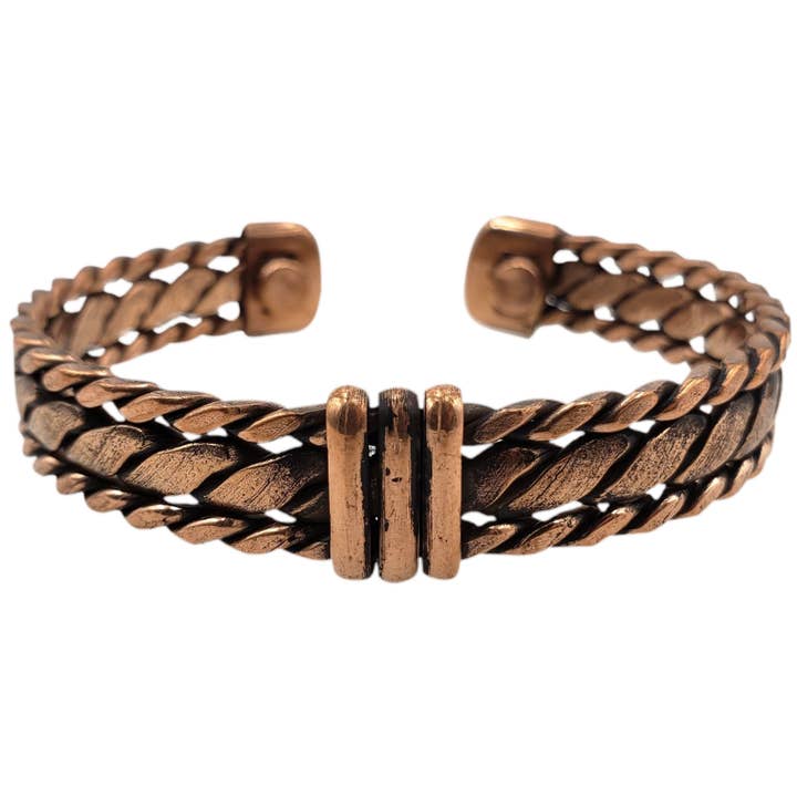 Treasure Jewelry - Wholesale Cuff Bracelet - Pure Copper Magnetic Bracelet Arthritis Pain Therapy3
