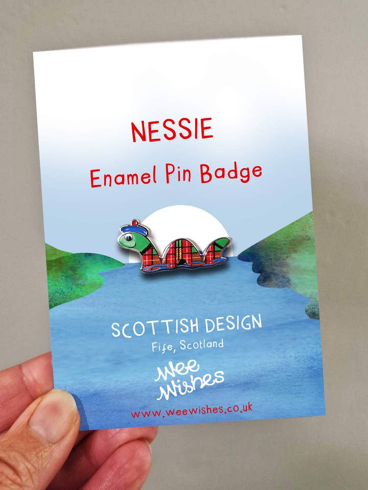 Nessie Enamel Pin Badge WWPB05 for wholesale by Wee Wishes