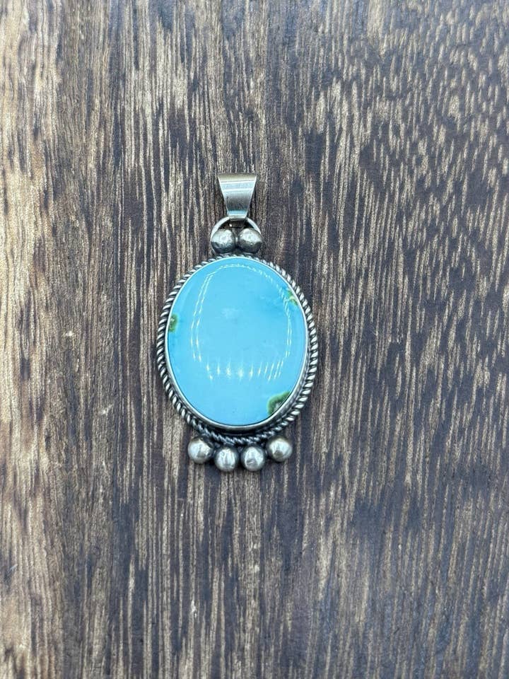 Pingente Navajo Feito à Mão em Prata de Lei com Turquesa Sonoran Gold Aparência Antiga por atacado de Native City Jewelry