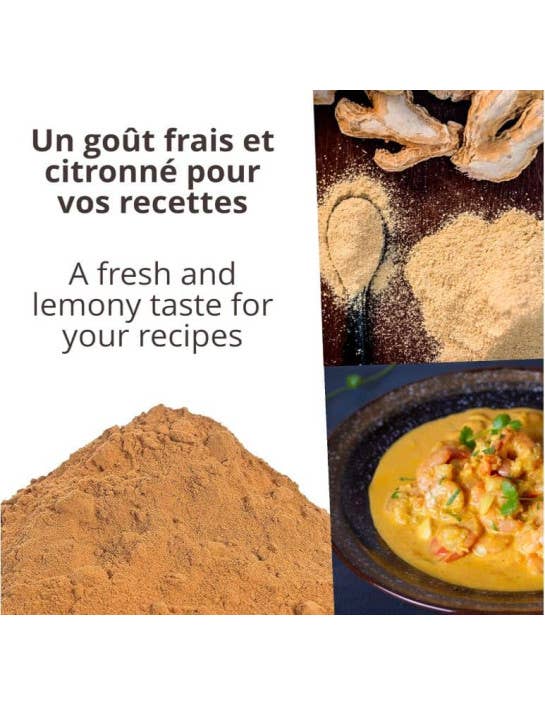 Khla - L'épicerie du Mékong - Wholesale Dried Spice - Ginger - Organic - powder - 50g - Jar3