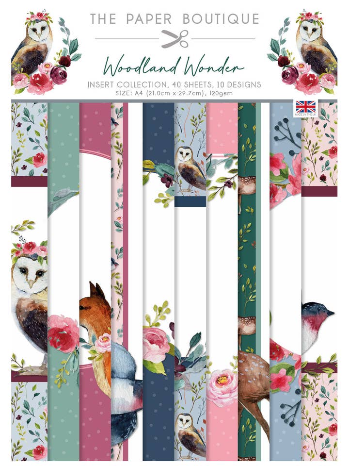 The Paper Boutique Woodland Wonder Insert Collection for wholesale by Ecstasy Crafts Distributing
