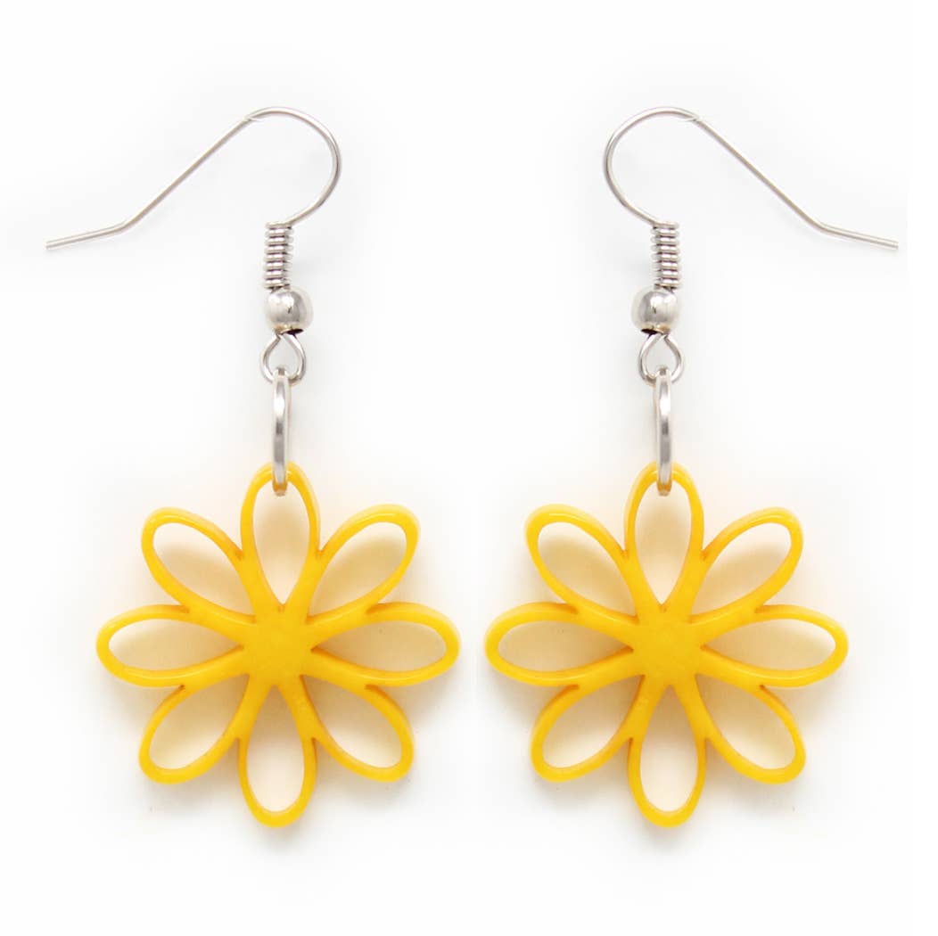 Muichic Natural Jewelry - Wholesale Dangle Earrings - Flowers Tagua Earrings Handmade Fairtrade Lightweight3