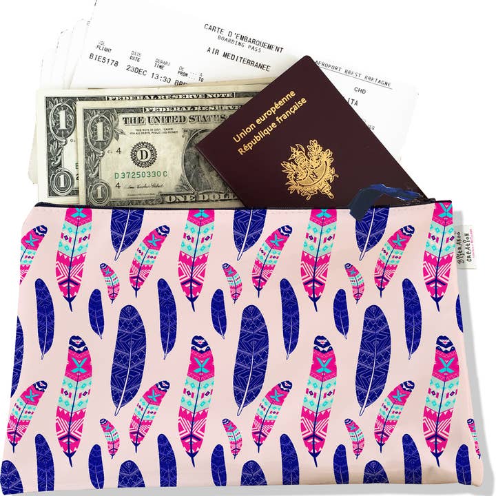 Funda de viaje, maletín Plumes rose para venta al por mayor de BISTRAKOO