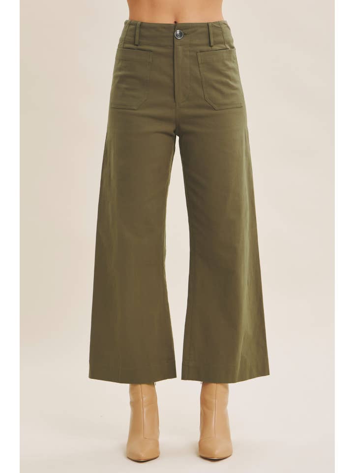 in february - Wholesale Pants - Women's - COTTON LINEN STRETCHY ANKLE-LENGTH PANTS