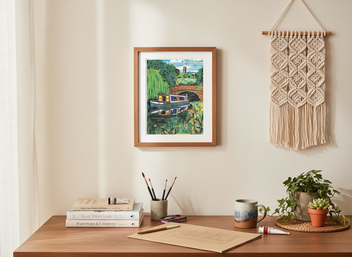 Jamie Poole – wholesale Art print – Canal Life A3 Print on Silk Stock5