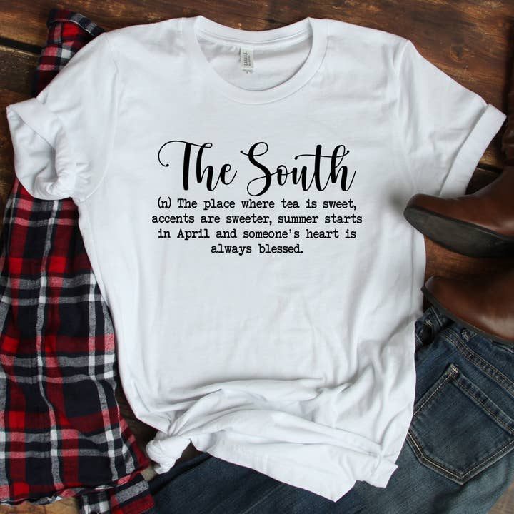 Down Home Tees - Wholesale Screen Printed T-Shirt - Women's - The South, Sweet Tea, Bless Your Heart Short Sleeve T-Shirt3