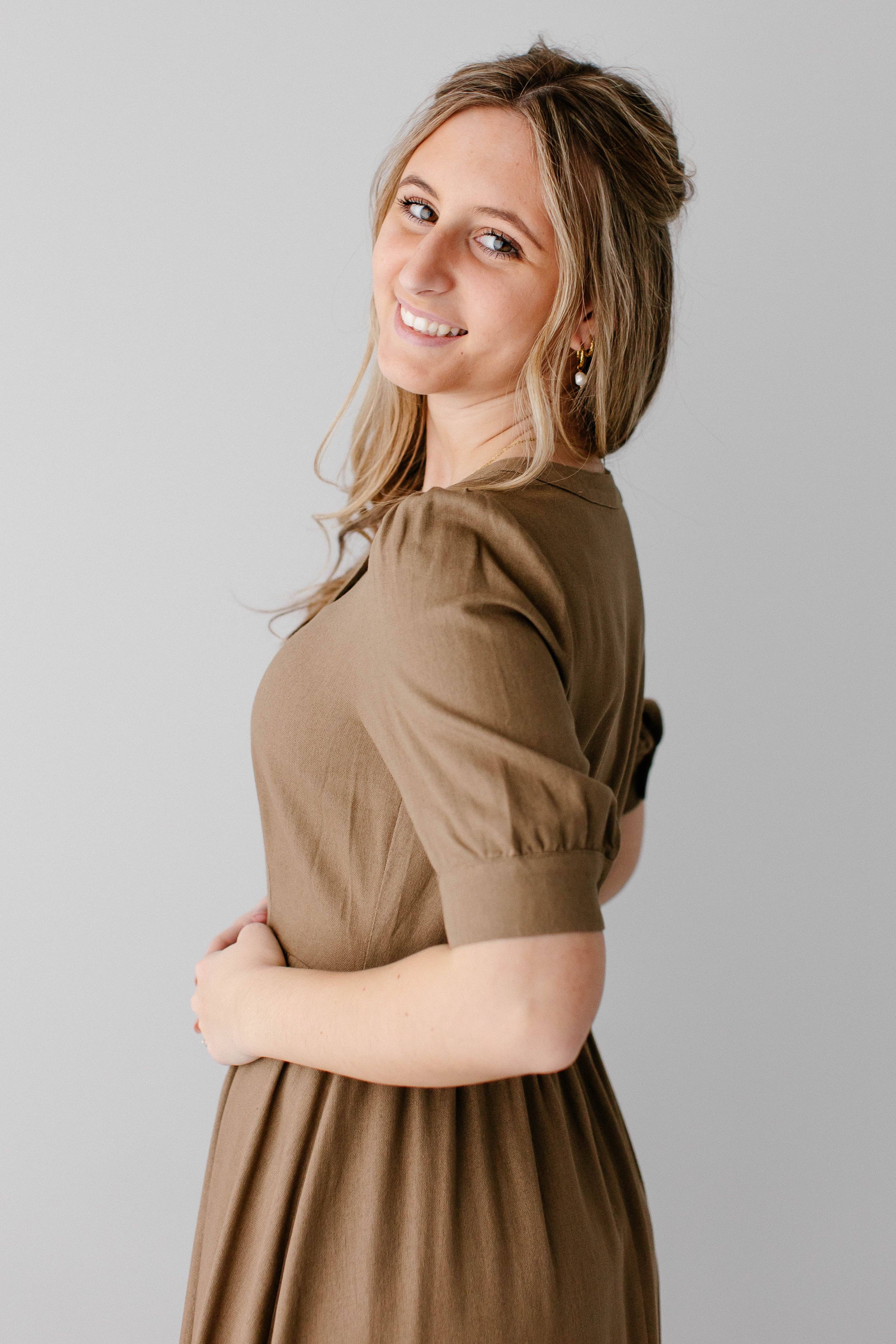 The Main Street Exchange - Wholesale Dress - Women's - 'Nora' Button Front A-Line Dress4