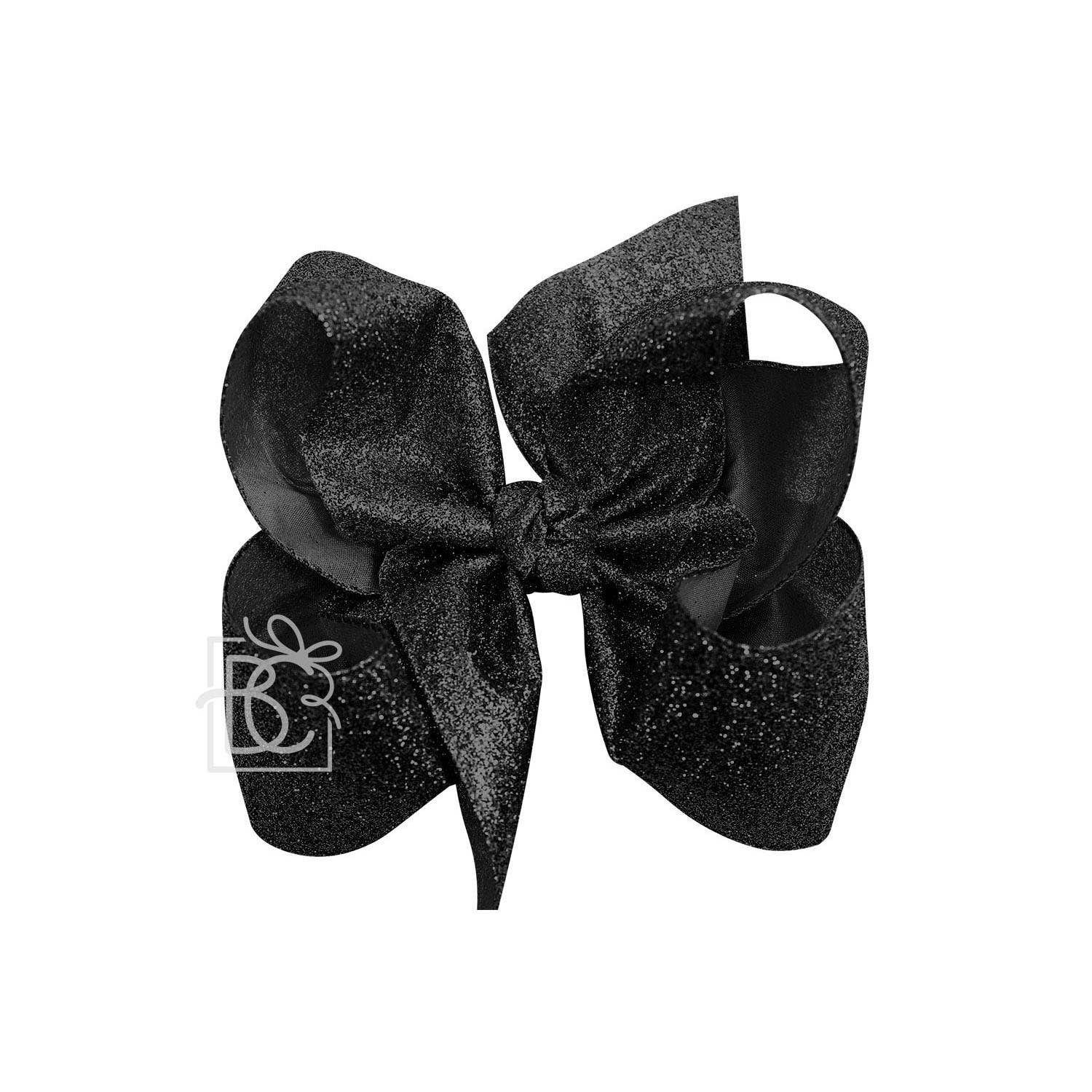 Beyond Creations, LLC - Wholesale Hair Bow - Kids - GLITTER METALLIC BOW ON CLIP40