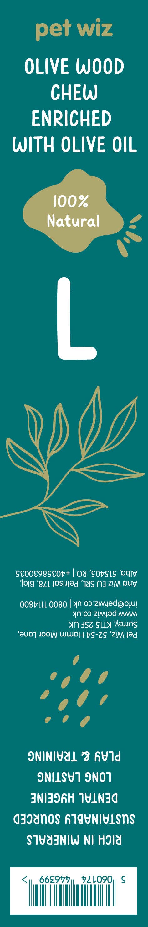 Pet Wiz – Großhandel Haustier-Kauspielzeug – Hund – Kauknochen aus Olivenholz – mit Olivenöl angereichert9