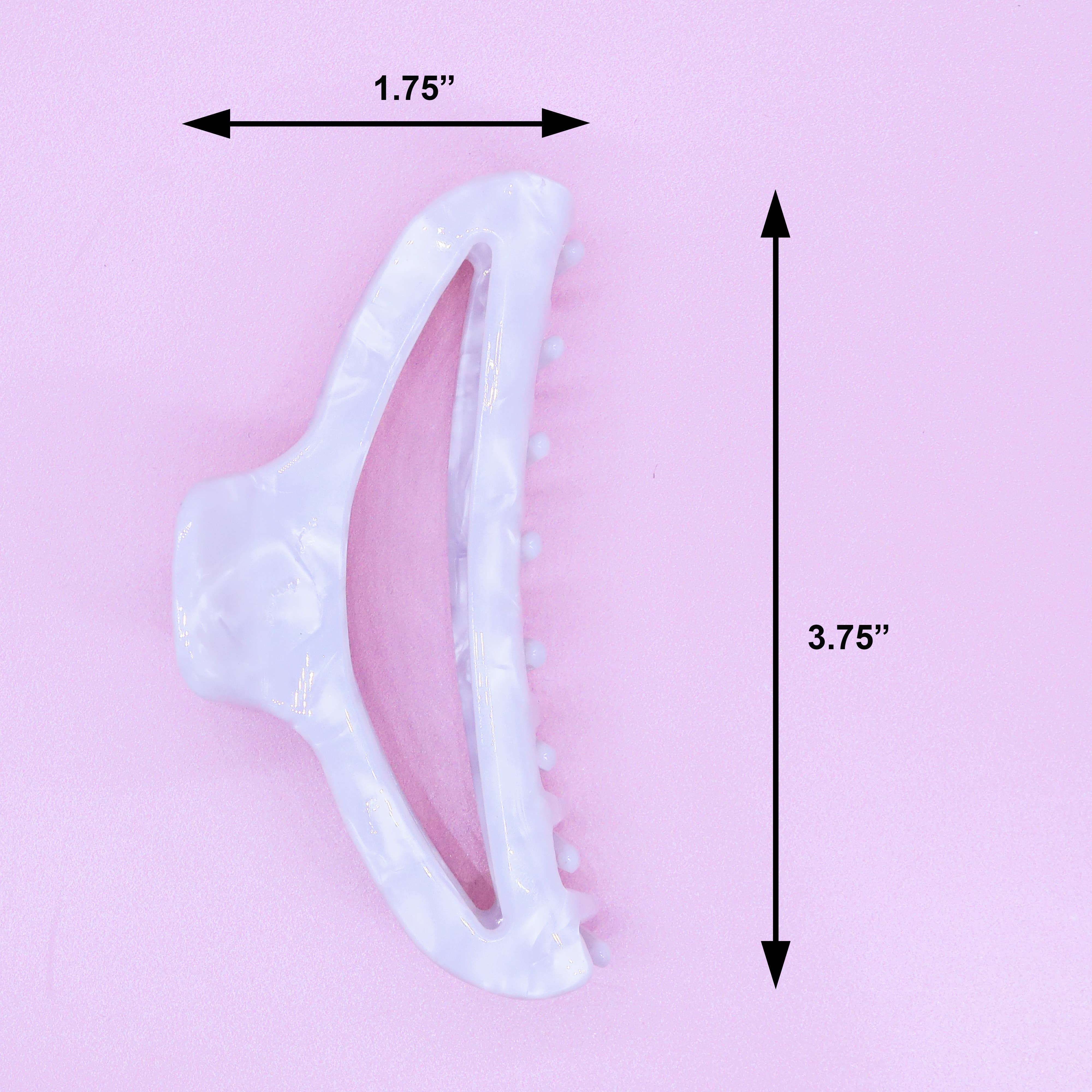 Frog Sac - Vente Pince à cheveux – femme - Pince à cheveux ronde écaille de tortue moyenne - Blanc4