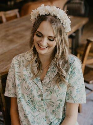 Pijama corto algodón orgánico - Sage para venta al por mayor de MADE YOUR DAY