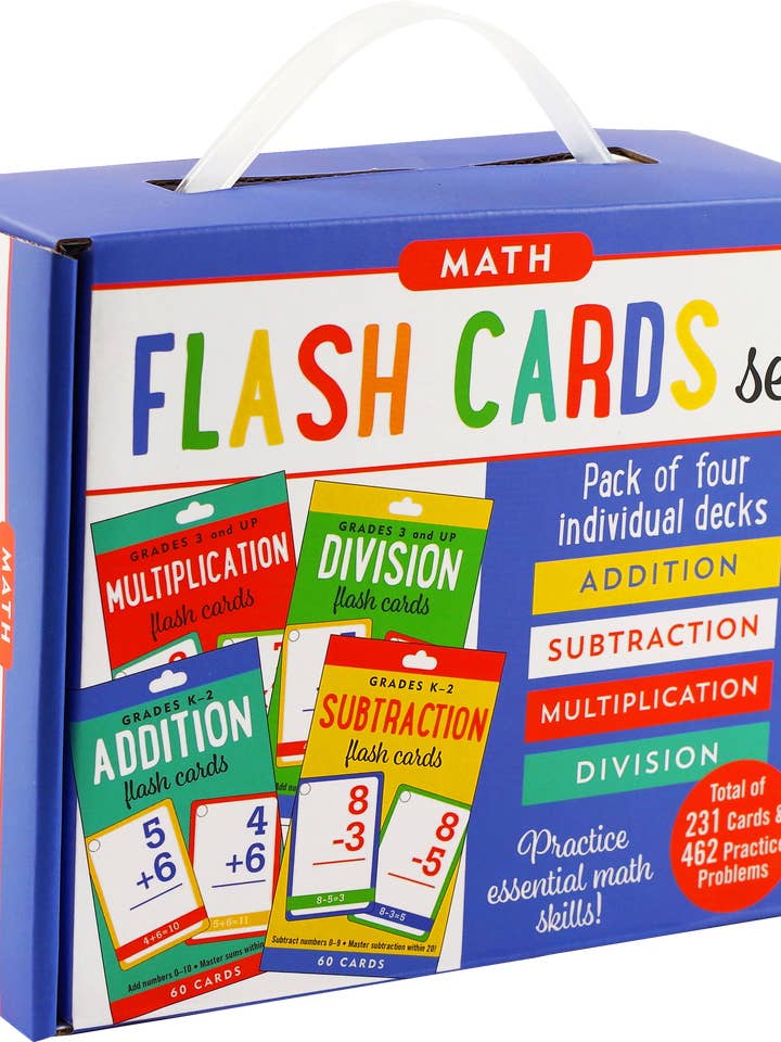 Pack de cartes flash de mathématiques (ensemble de 4) pour la vente par Peter Pauper Press