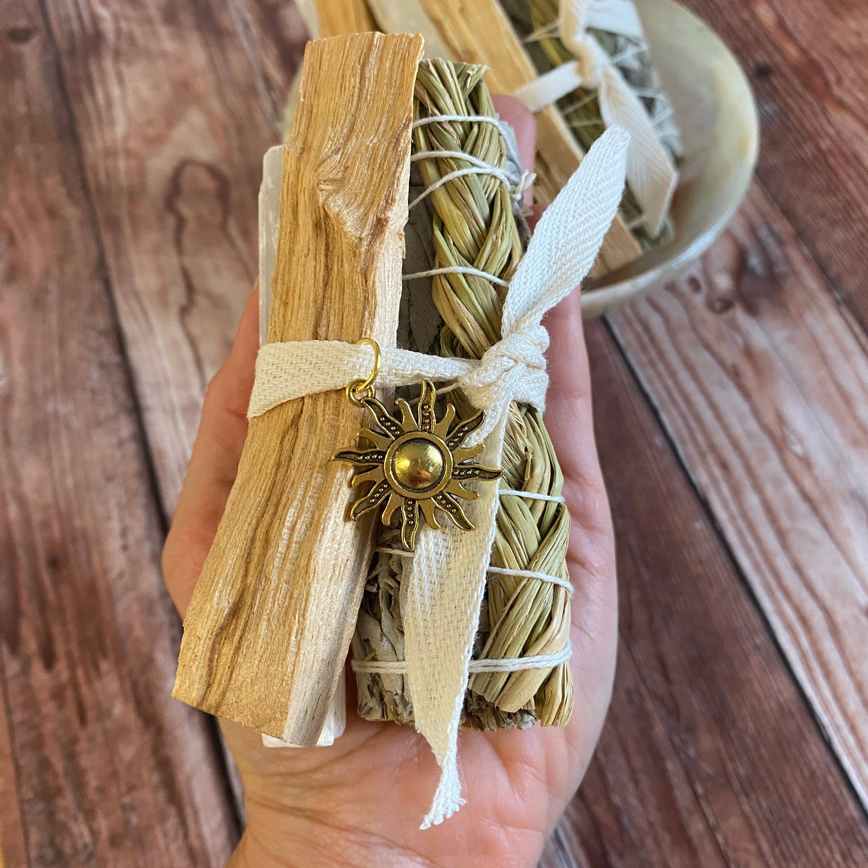 Oakwind Hollow - Wholesale Sage Bundle - White Sage Sweetgrass Smudge Bundle1
