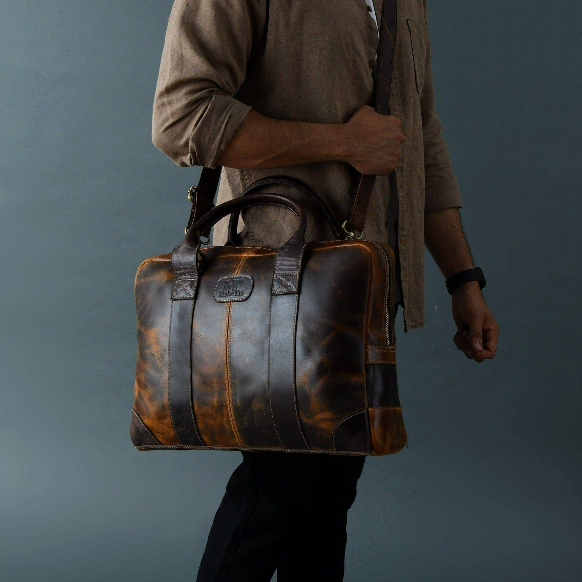 Classy Leather Bags – wholesale Briefcase – Unisex – Brown Jefferson Briefcase7
