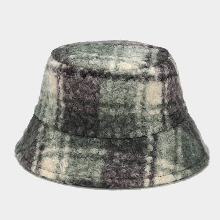 Dipped Shop - Wholesale Bucket Hat - Women's - Vintage Fuzzy Plush Thick Warm Bucket Hat DP25G7437