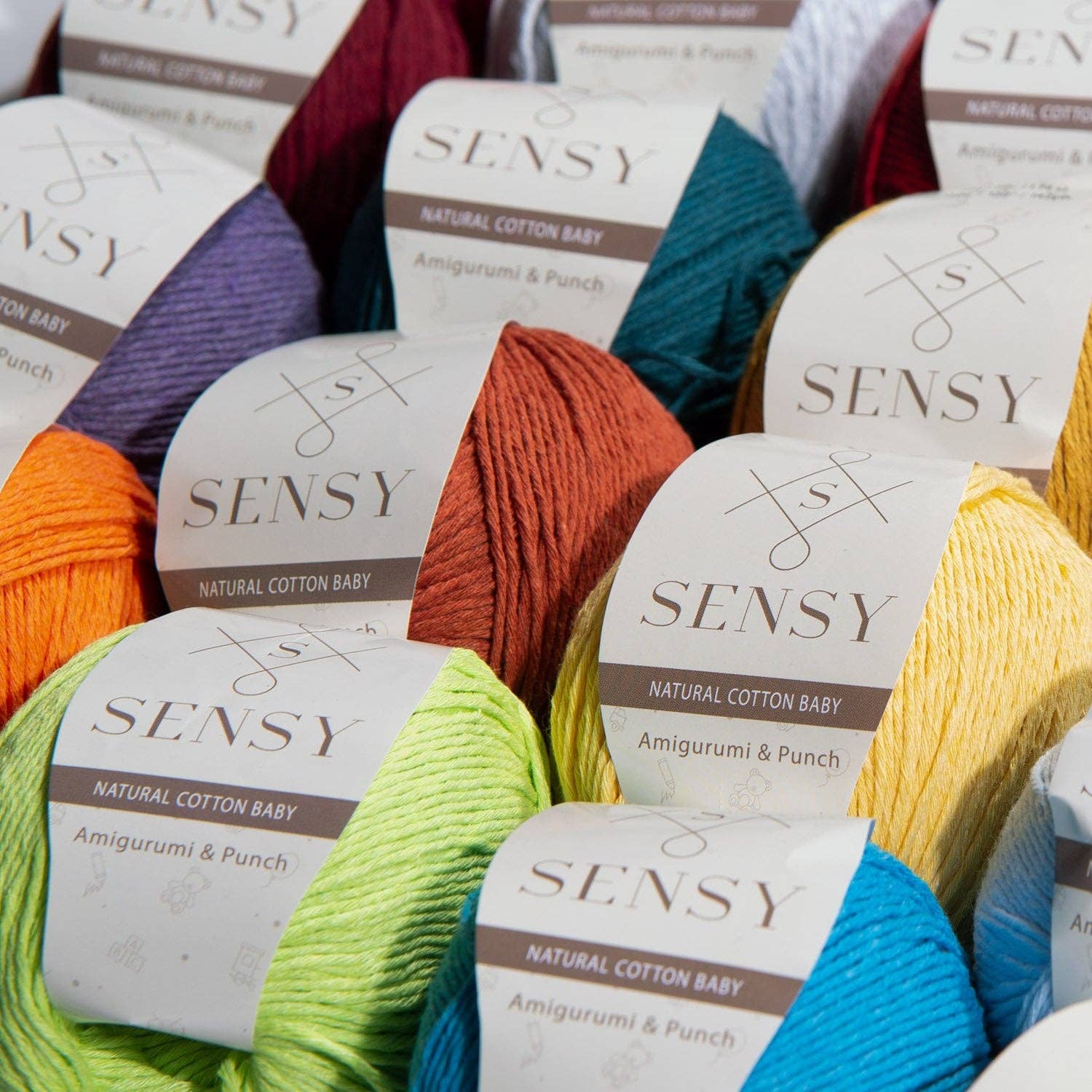 Sensy - Wholesale Yarn - Sensy Premium 100% Soft Cotton Yarn for Amigurumi Knitting a73