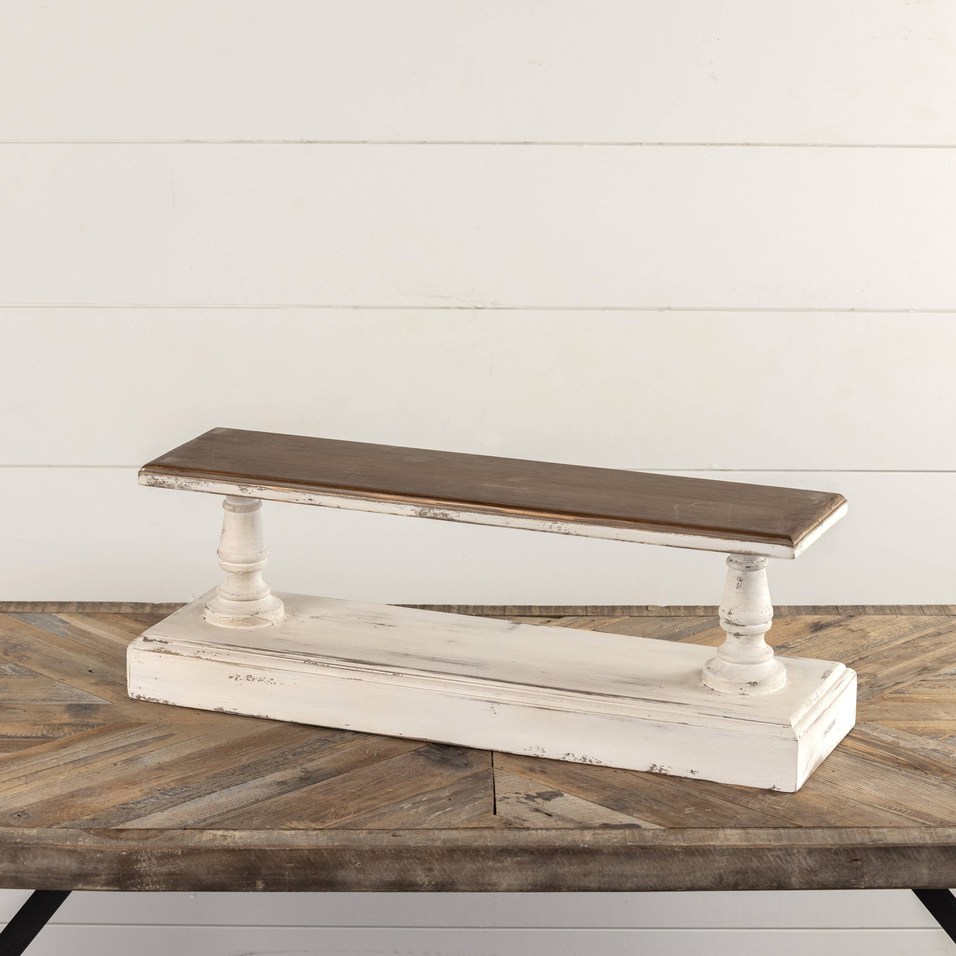 Ragon House - Venta al por mayor Alzadores de escritorio - ELEVADOR DE DOS NIVELES ENVEJECIDO1