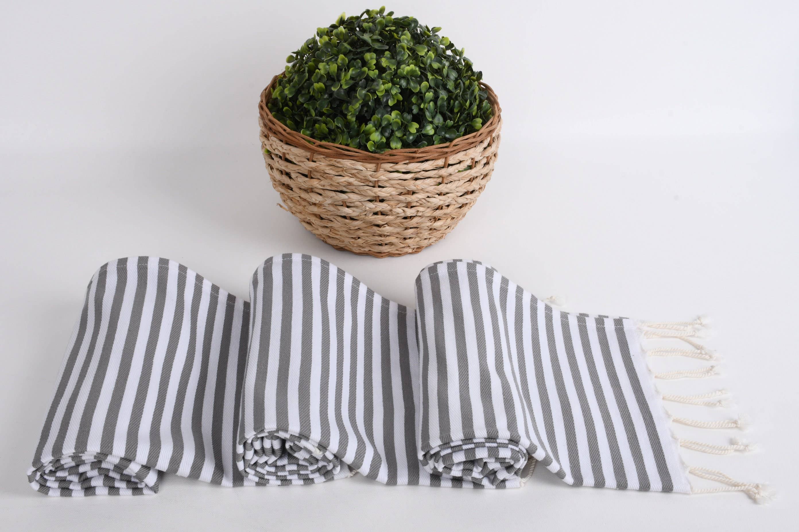 Organic Turkish Towels - Wholesale Wash Cloth - Organic Washcloth, Spa Washcloth, Gray Peshkir8