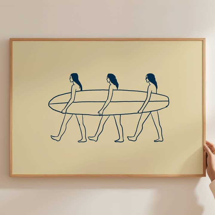 Tumbleweed Design Studio - Wholesale Art Print - Surfers Minimal Art Print