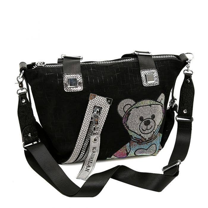 PEACH ACCESSORIES - Vendita all'ingrosso Tracolla - Donna - Borsa a tracolla alla moda con applicazione orsetto 602477