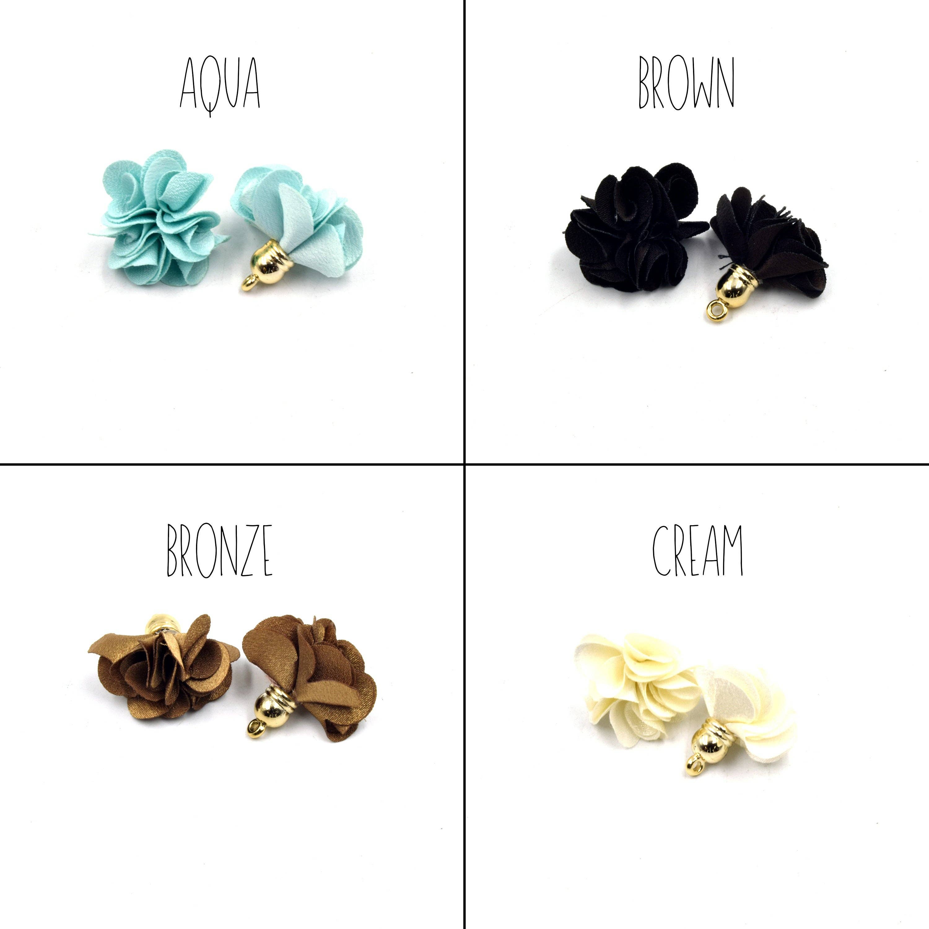 Only Beads - Venta al por mayor Material para manualidades - Borlas, gorra pequeña con borla rosa en oro claro, colgantes con borlas2