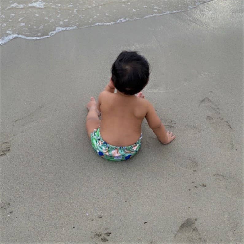 Little E & Co - Wholesale Swim nappy – Baby - REUSABLE SWIM NAPPY & MINI WET BAG COMBO ~ FOREST1