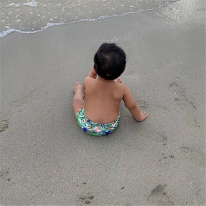 Little E & Co - Wholesale Swim Diaper - Baby - REUSABLE SWIM NAPPY & MINI WET BAG COMBO ~ FOREST1