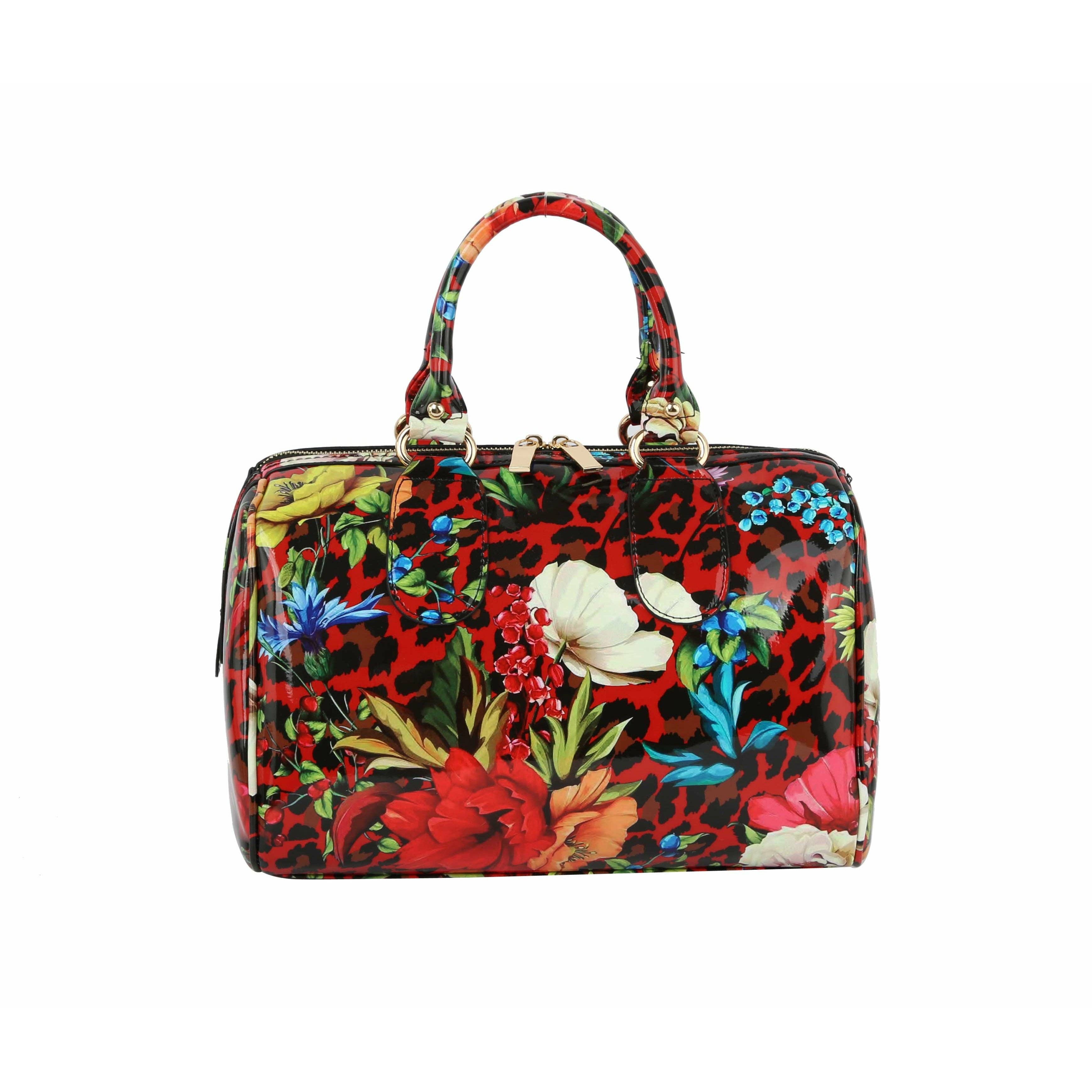 Handbag Factory Corp - Wholesale Satchel - Women's - Fashion Leopard Flower Satchel with wallet2